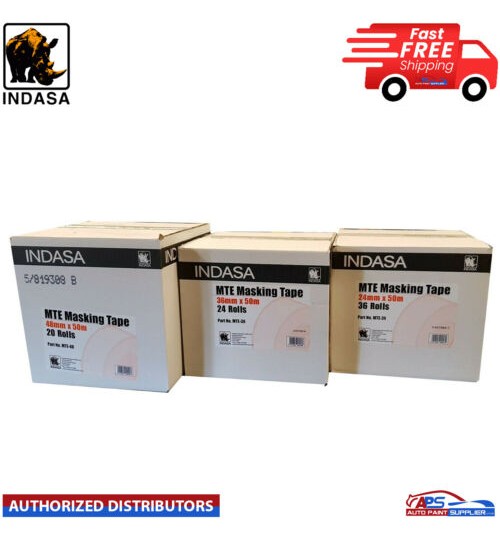 INDASA MTE MASKING TAPE ROLL 24/36/48mm BOX OF 36/24/20